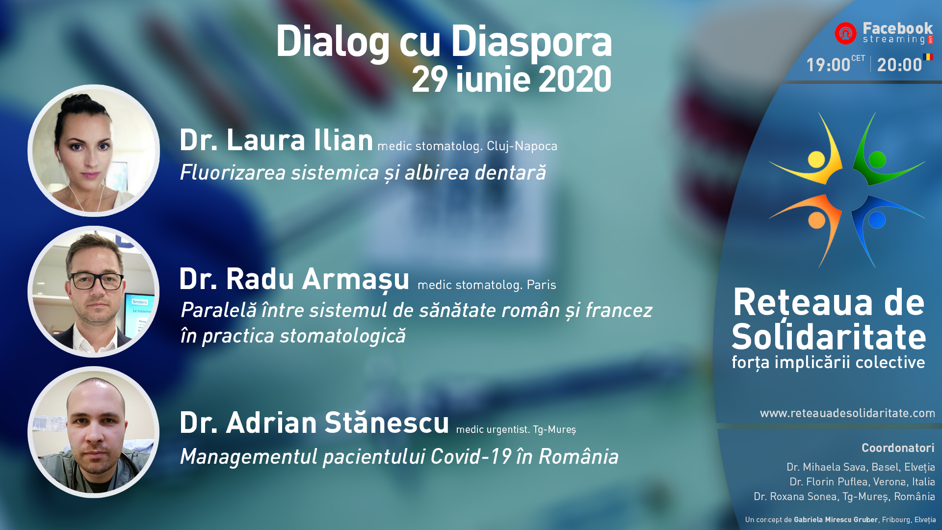 Despre stomatologie și medicină de urgență, luni, la Dialog cu Diaspora