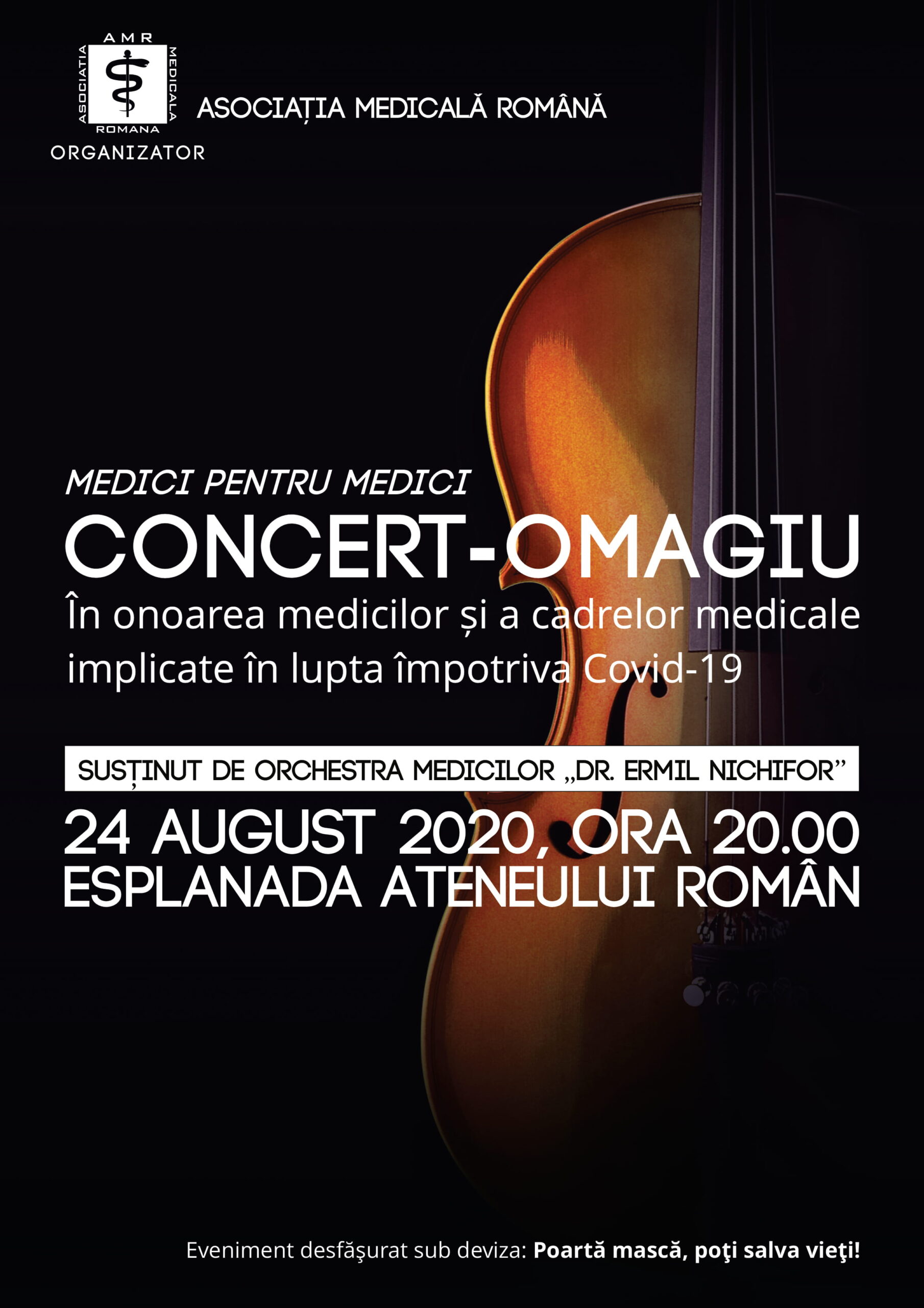 Concert-omagiu dedicat medicilor și cadrelor medicale implicate în lupta cu noul coronavirus
