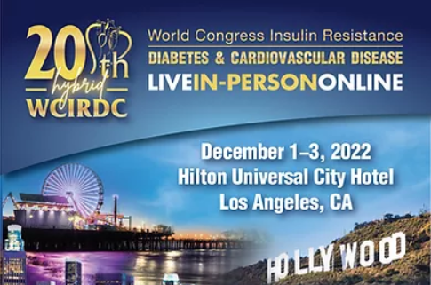 Al 20- lea Congres Mondial pentru Rezistența la Insulină, Diabet și Boli Cardiovasculare (WCIRDC), 1 – 3 decembrie 2022