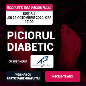 Au început înscrierile la Webinarul ”RoDiabet: Ora Pacientului” din 29 octombrie. Tema ediției: Piciorul diabetic