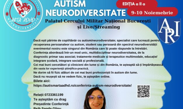 Asociația Română de Terapii în Autism și ADHD organizează „Conferința Internațională Autism Neurodiversitate 2023”