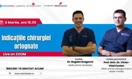 Miercuri, 6 martie, are loc primul webinar din seria „Ora specialistului – Chirurgie maxilo-facială”