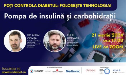 Învățăm despre pompa de insulină și carbohidrați la Ora Pacientului Rodiabet