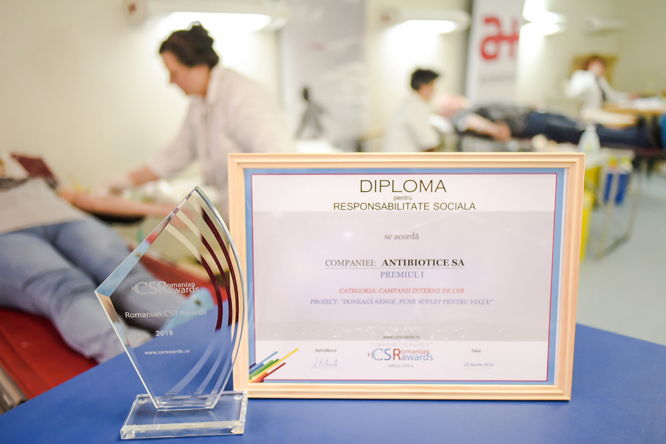 Compania Antibiotice a primit două premii la Gala Romanian CSR Awards