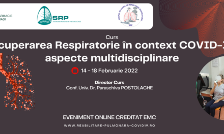 Curs postuniversitar “Recuperarea Respiratorie în context COVID-19: aspecte multidisciplinare”: 14-18 februarie, online