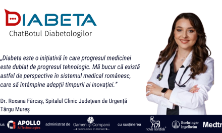 Dr. Roxana Fărcaș: Diabeta este o inițiativă în care progresul medicinei este dublat de progresul tehnologic