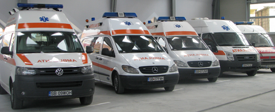 211 ambulanţe, achiziţionate cu fonduri europene pentru cele şase judeţe din regiunea ADR Centru